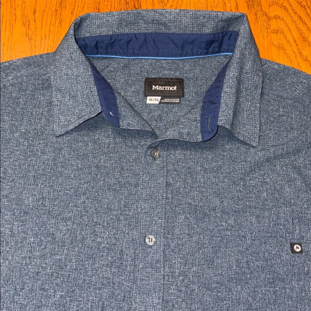 Marmot XL Blue Long Sleeve Shirt